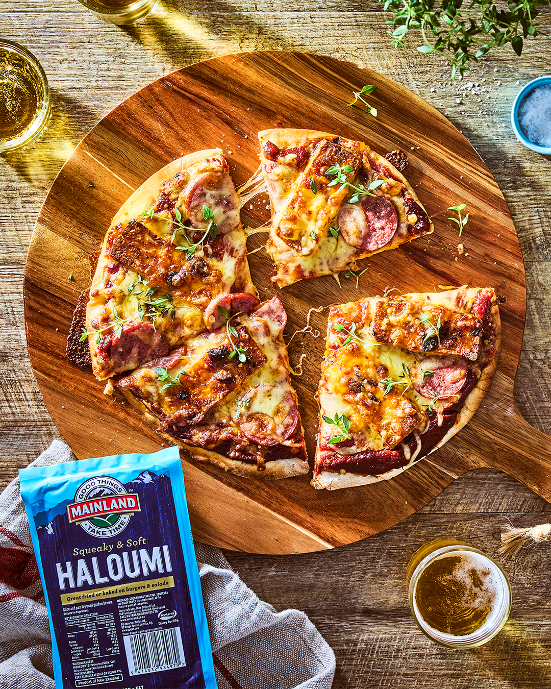 Hot Honey Haloumi Pizza