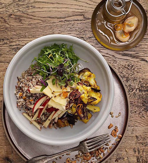 Organic Cheddar winter bowl