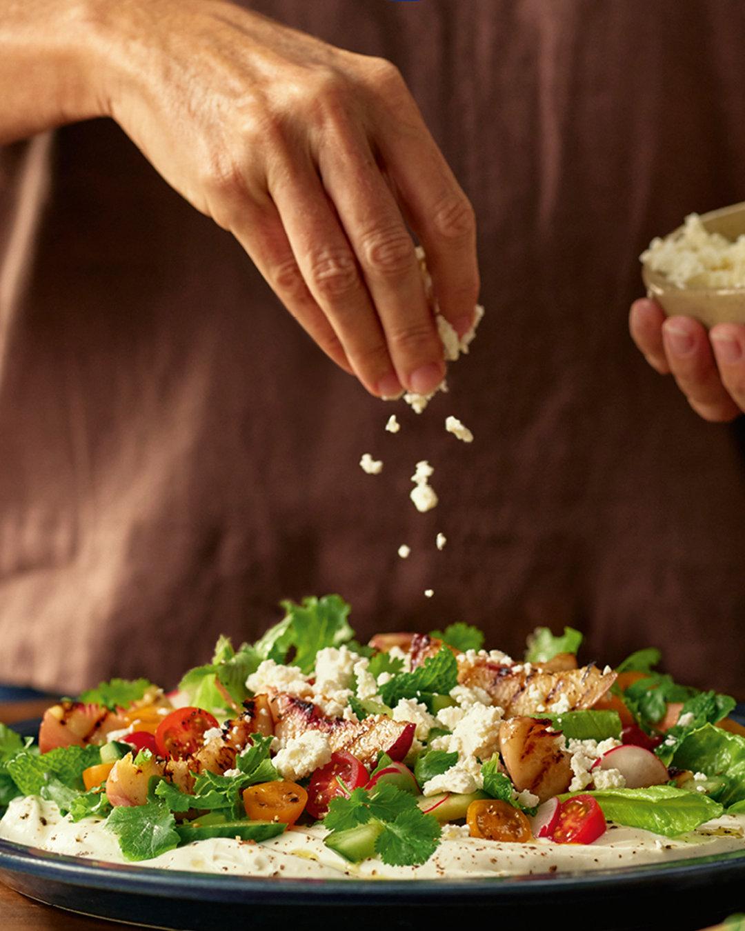 Whipped Feta with Grilled Nectarine Salad